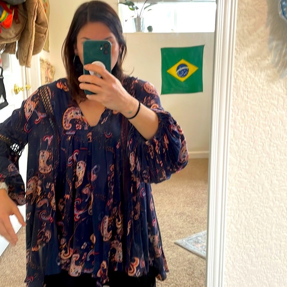 Free People Tops - Free People paisley print shirt/dress